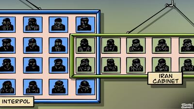 Our cartoonist's take on Interpol wanting members of Iran's new government