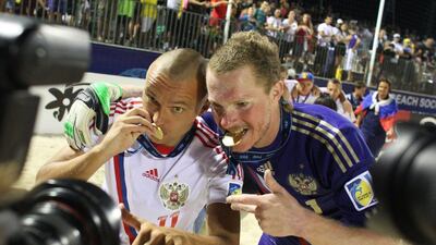 Russia were way too classy for Spain in the one-sided Beach Soccer World Cup final in Tahiti on Sunday. Gregory Boissy / AFP