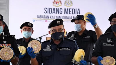 The Malaysian Customs seized captagon. Courtesy Royal Malaysian Customs Department