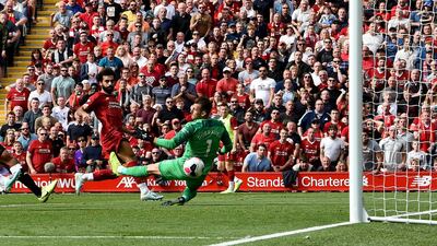 Mohamed Salah (LIVERPOOL v Newcastle, September 14) Sadio Mane had already scored two terrific goals to wipe out Newcastle's early lead through a Jetro Willems thunderbolt when Salah took centre stage. The Egyptian played a one-two with Roberto Firmino - the Brazilian sending the ball back into his path with a brilliant back-heel flick - and raced into the area to beat Martin Dubravka with an ice-cool finish. Getty