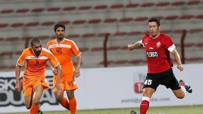 Hugo Viana, right, has a CV that includes a Europa League final, a Portuguese Cup victory and a European Championship appearance. He joined Al Ahli this summer. Al Ittihad. Photo courtesy Al Ittihad