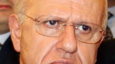 This photo from April 14, 2009 shows Lebanon's former information minister Michel Samaha attending the opening of the Syrian-Lebanese Relations Conference in Damascus. Louai Beshara/AFP Photo