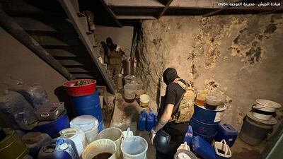 A captagon factory raid in Lebanon on July 13 2025. Photo: Lebanese Army