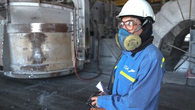 The operating temperature inside the pots or enclosed vessels where aluminium is produced can reach up to 960°C