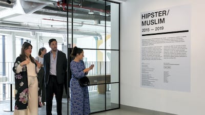 People take in the exhibition at Nasab Dubai. Courtesy: Nasab Dubai