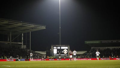 General view of the action in the League Cup third round match between Manchester United and Northampton Town. Darren Staples / Reuters