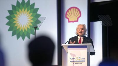 Michio Kaku, a theoretical physicist, said the future of oil and gas would be dominated by a seamless transfer of information. Silvia Razgova / The National