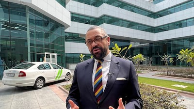 Mr Cleverly during an interview in New Delhi. Reuters