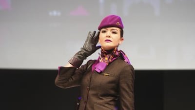 The new Etihad Airways uniforms were created by Italian haute couturier Ettore Bilotta. Lee Hoagland / The National