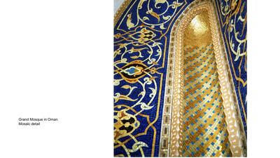 Mosaic detail by Edman O'Aivazian, Grand Mosque in Oman. Courtesy: Garin O'Aivazian