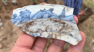 Seventeenth-century Chinese porcelain found at the Portuguese trading station in Zanzibar. Photo: Tim Power