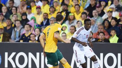 Ahmed Khalil lapses cost the UAE dear in the second Asian Cup semi-final against Australia. Courtesy UAE FA