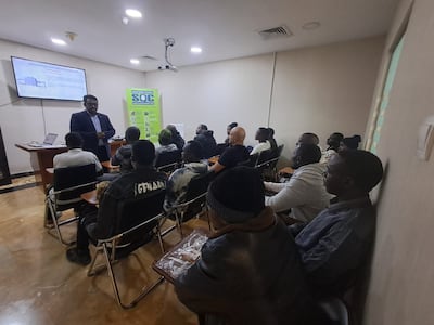 Indian citizen Suniil Manjjarekar leads a training session on food safety and hygiene. Photo: Suniil Manjjarekar
