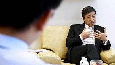 Tian Zhiping, the chief executive of Industrial and Commercial Bank of China in the Middle East, says he sees a lot of opportunties for the bank in the region. Christopher Pike / The National