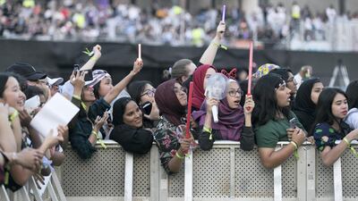 While not everyone can perform the same intricate choreography moves like the members of SHINee or Red Velvet, that doesn’t mean people weren't having fun in the crowd as well. Reem Mohammed / The National