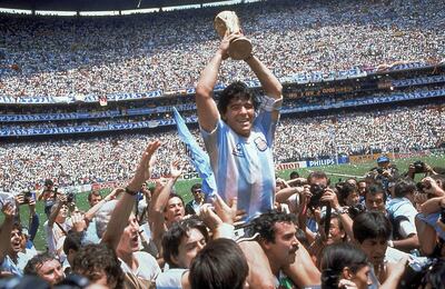 Diego Maradona's efforts to lead Argentina to the World Cup win in 1986 marked one of the game's most memorable moments. Carlo Fumagalli / AP Photo