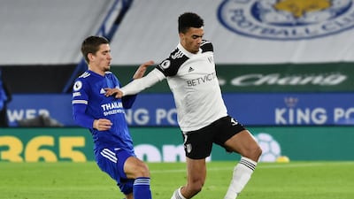 Antonee Robinson - 6: American could have been booked in the first two minutes for a late challenge on Justin. Should have done better with a good chance midway through first half but side-footed straight at Schmeichel. Gave away a needless foul on Justin and was relieved to see Vardy miss the chance from the resulting free-kick. The least convincing of Fulham's defensive line-up Reuters