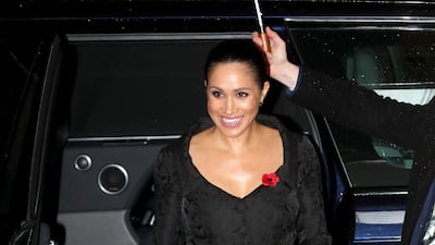 Meghan, Duchess of Sussex, attends the annual Royal British Legion Festival of Remembrance at the Royal Albert Hall in London on November 9, 2019. AFP