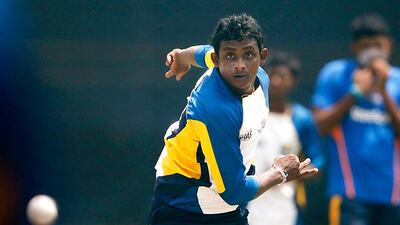 Sri Lanka bowler Ajantha Mendis. Pic: Dinuka Liyanawatte/Reuters