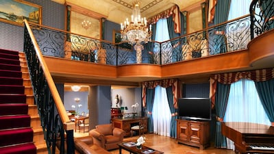 The presidential suite at the Westin Palace in Milan. Fotografie