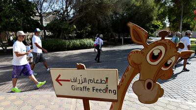 The large crowd marched as a group for about 1.5 kilometres along the cobblestone pathways to be ‘in touch with nature.’ Christopher Pike / The National