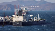 A crude oil tanker anchored at the terminal Kozmino in Nakhodka Bay near the port city of Nakhodka, Russia. Reuters