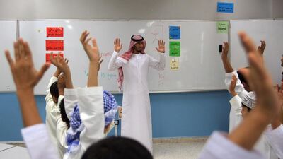 The lack of male educators is acute in the UAE because of a perception that teaching is not an appropriate profession for men. Ravindranath K / The National