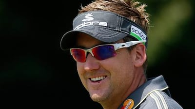 Ian Poulter in action at The Barclays competition in New York. He will feature in Europe's Ryder Cup team after being selected as a wildcard pick.