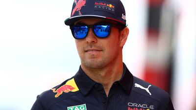 Red Bull's Sergio Perez in the paddock. Getty