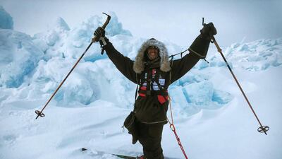 Abdulla Alahbabi during the trip to the North Pole in April