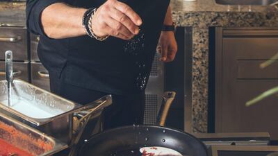 Celebrity chef Joe Barza at Restaurant 1312, Hilton Dead Sea Resort. Photo: Nico Dingemans