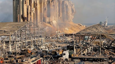 The destroyed port on August 5, 2020, a day after the explosion. Reuters
