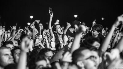 The crowd enjoyed Travis Scott's performance at Mawazine Festival.