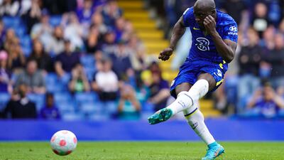Chelsea's Romelu Lukaku scores his side's first goal of the game from the penalty spot. PA