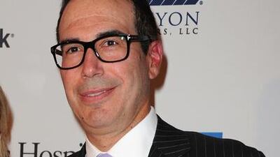 Steven Mnuchin is Mr Trump’s campaign finance chairman who might be the president-elect’s choice for treasury secretary. Richard Shotwell/Invision/AP