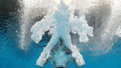 England's Matthew Lee dives at the Commonwealth Games in Birmingham. Reuters