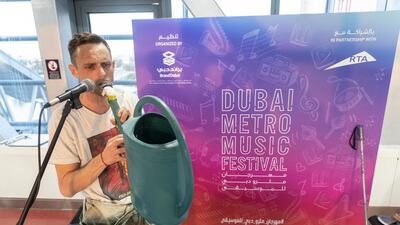 Servas's unique performance includes the use of everyday objects as musical instruments, including a watering can, a drain pump and an axe.