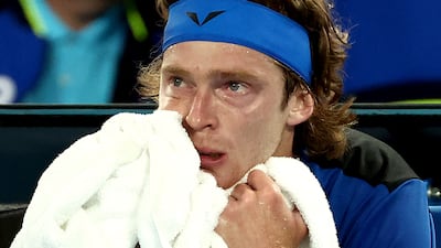 Russia's Andrey Rublev was brushed aside by Novak Djokovic in Melbourne. AFP