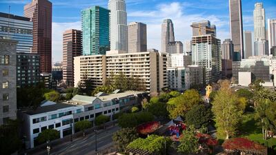 The skyline of Downtown Los Angeles, where New York-listed Colony Capital is headquartered. (Courtesy: Los Angeles Tourism & Convention Board)