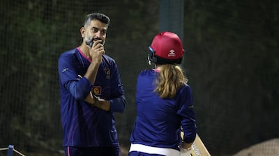 UAE coach Ahmed Raza made headlines after instructing all his 10 batters to retire out in order to secure a quick win over Qatar in a Women’s T20 World Cup qualifier. Chris Whiteoak / The National