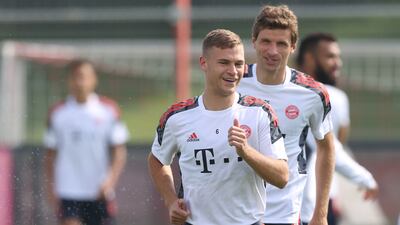 Joshua Kimmich, front, and Thomas Muller. Getty