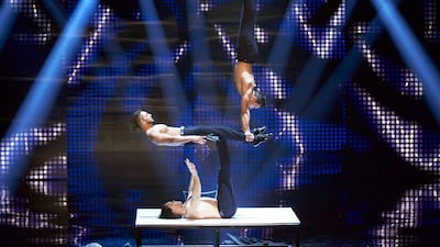 The Messoudi Brothers are hand to hand acrobats from Morocco who thrilled audiences with their poise and skill. Courtesy of MBC