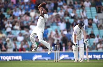 England batsman Zak Crawley is bowled by India bowler Mohammed Siraj. Getty Images