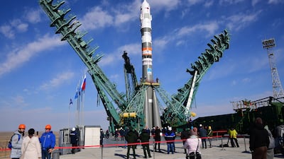 The film crew will travel in a Soyuz MS-19 spaceship for a 12-day mission at ISS to film scenes. EPA