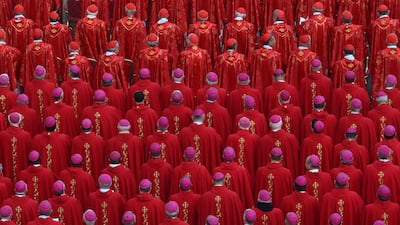 Cardinals and bishops attend the funeral mass of Pope Emeritus Benedict XVI at St Peter's Square in the Vatican. AFP