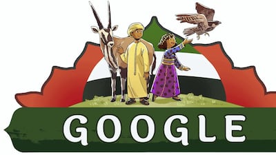 The Google Doodle for UAE National Day 2017
