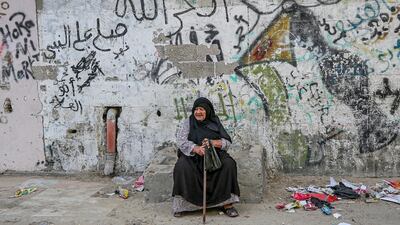 A Palestinian eldrely refugee woman sits outside her house in the streets of Khan Younis refugee camp in the Gaza Strip. World Refugee Day is marked on 20 June each year to highlight the suffering of the tens of millions of people forced to flee their homes due to war or persecution. Nearly one-third of the registered Palestine refugees, more than 1.5 million individuals, live in 58 recognized Palestine refugee camps in Jordan, Lebanon, the Syrian Arab Republic, the Gaza Strip and the West Bank, including East Jerusalem. EPA