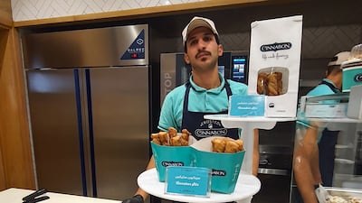 Al Salail says turnout has been good since the Cinnabon shop was opened a few days ago