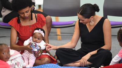 Meghan, Duchess of Sussex, visits the Mothers 2 Mothers (M2M) organisation in Cape Town on September 25, 2019. EPA