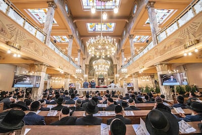 The synagogue of the Haredi Jewish orthodox Machsike Hadass community, in Antwerp. AFP